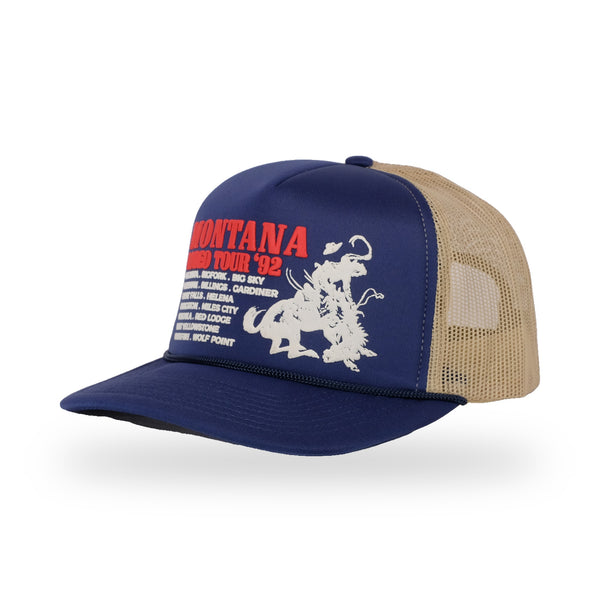 92 Tour Trucker Cap - Royal/Tan - side
