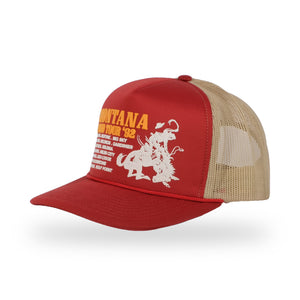 92 Tour Trucker Cap - Ruby/Tan - side