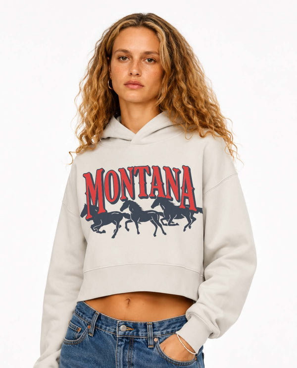 Herd Crop Hoodie - Women's Bone