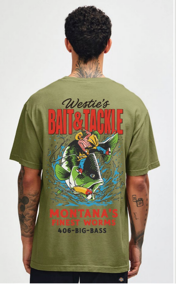 Westie's Tee - Men's Faded Army