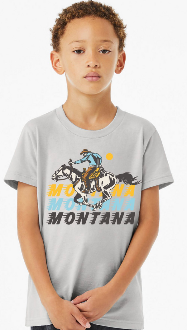 Bandit Tee - Kids Athletic Grey