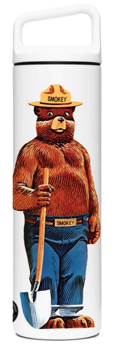 Smokey Wide Mouth Bottle - White
