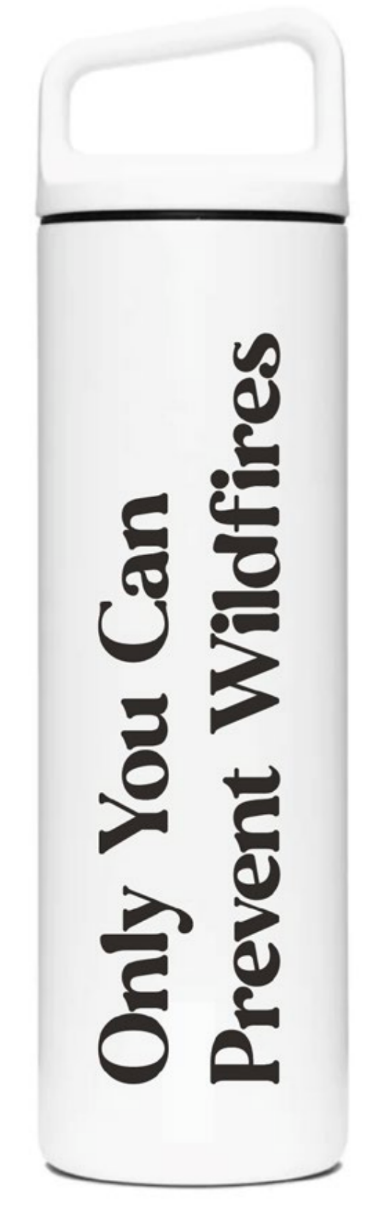 Smokey Wide Mouth Bottle - White