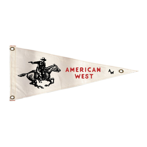 American West Pennant - White