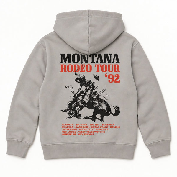 92 Tour Hoodie - Kids Cement - back flat lay