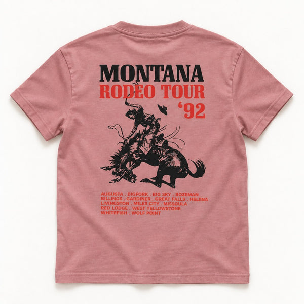 92 Tour Tee - Youth Mauve - back flat lay