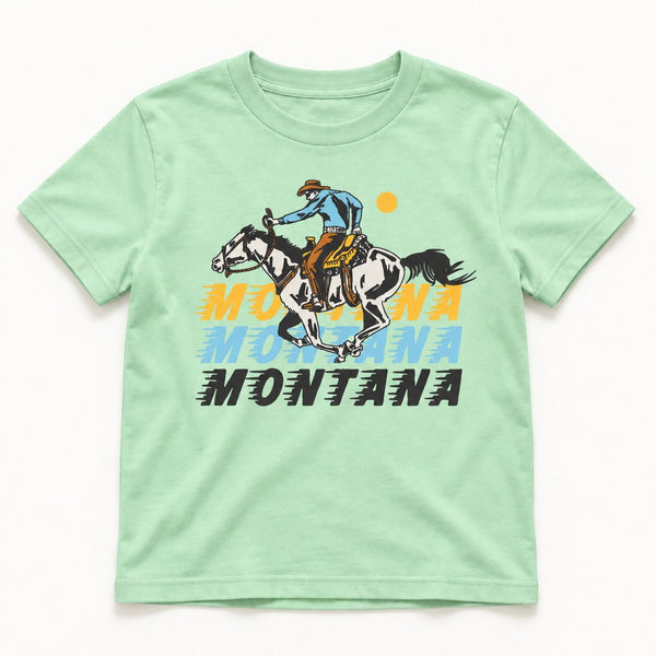 Bandit Tee - Kids Mint - front flat lay