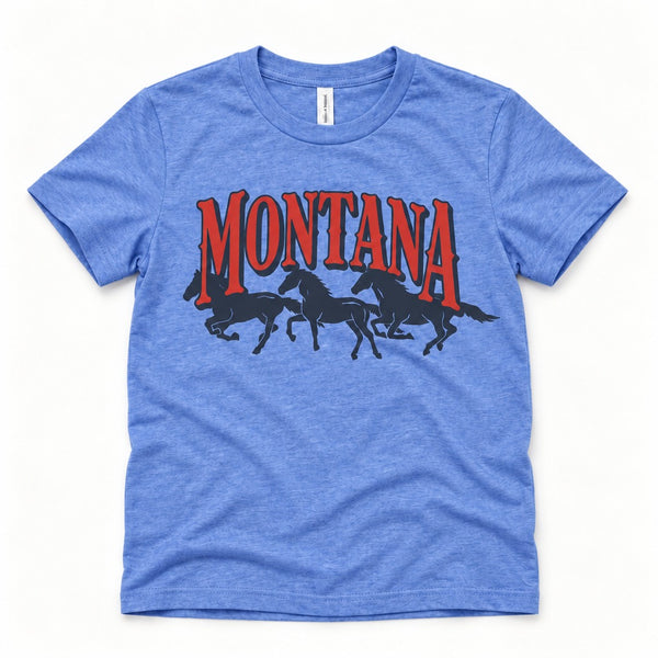 Herd Tee - Kids Carolina Blue - front flat lay