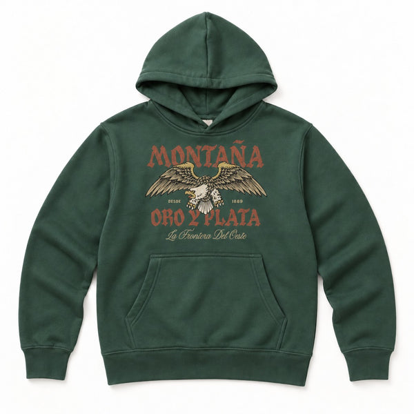 Miner Hoodie - Kids Alpine Green - front flat lay