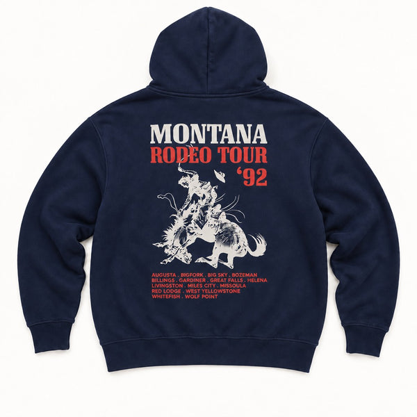 92 Tour Hoodie - Men's Navy - back flat lay