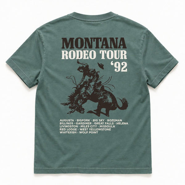 92 Tour Tee - Men's Pigment Alpine Green - back flat lay