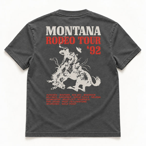 92 Tour Tee - Men's Pigment Black - back flat lay