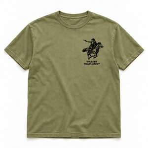 Gunslinger Tee - Men's Faded Army - front flat lay