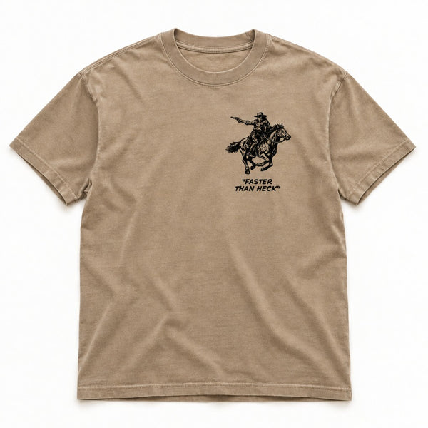 Gunslinger Tee - Men's Faded Brown - front flat lay