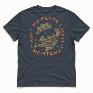 Howler Tee - Men's Petrol Blue - back flat lay