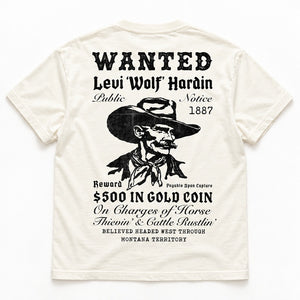 Outlaw Tee - Men's Cream - back flat lay