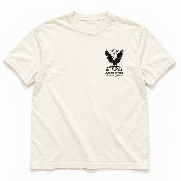 Outlaw Tee - Men's Cream - front flat lay