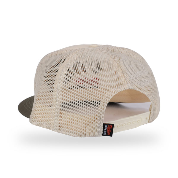 Rod & Reel Trucker - Bone/Green - back