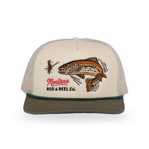 Rod & Reel Trucker - Bone/Green - front