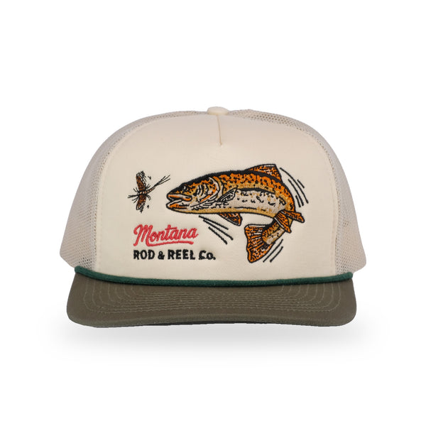 Rod & Reel Trucker - Bone/Green - front