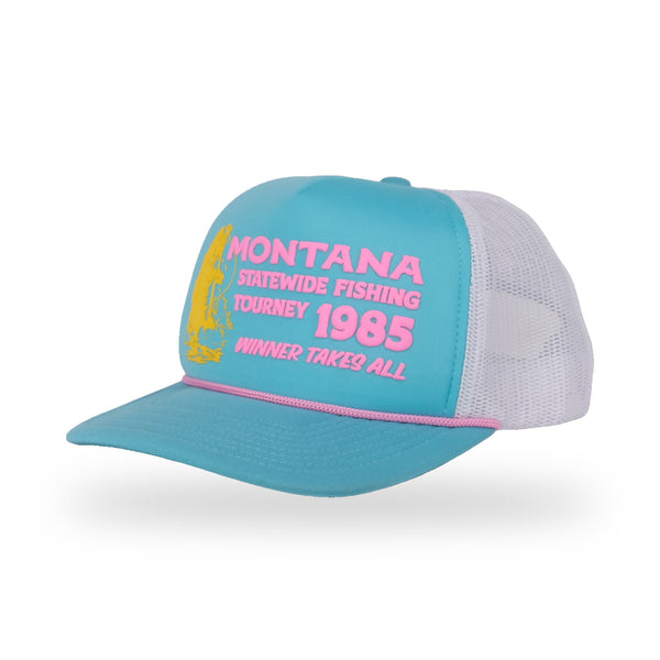 Tourney Trucker Cap - Glacier/White - side