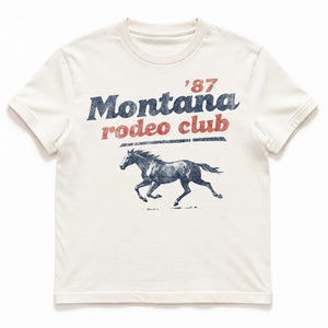 87 Rodeo Club Tee - Women's Vintage White - front flat lay