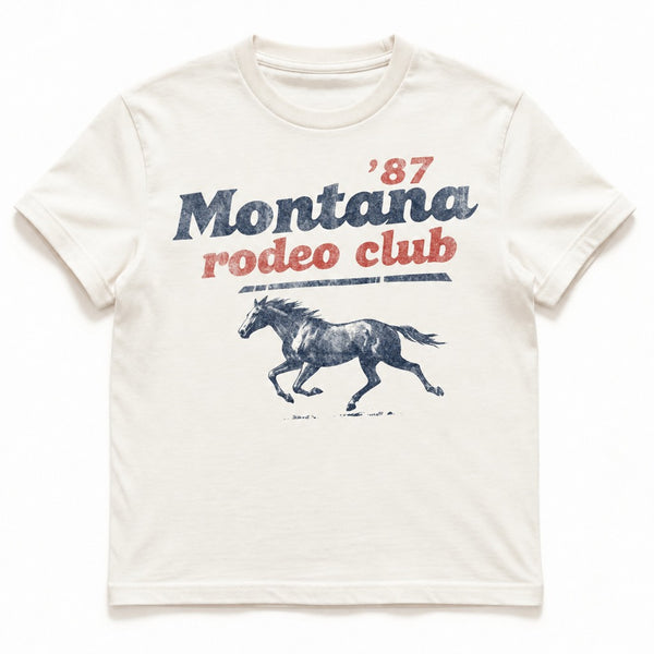 87 Rodeo Club Tee - Women's Vintage White - front flat lay