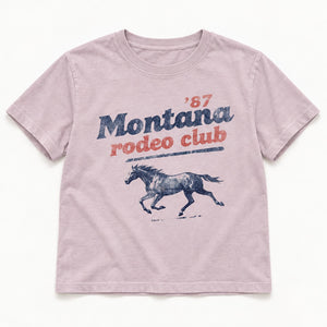 87 Rodeo Club Tee - Women's Washed Lavender - front flat lay