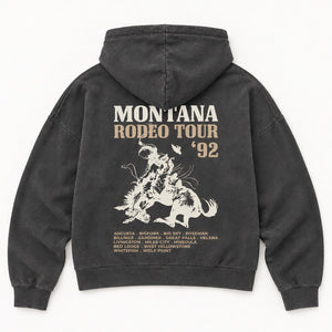 92 Tour Hoodie - Women's Pigment Black - back flat lay