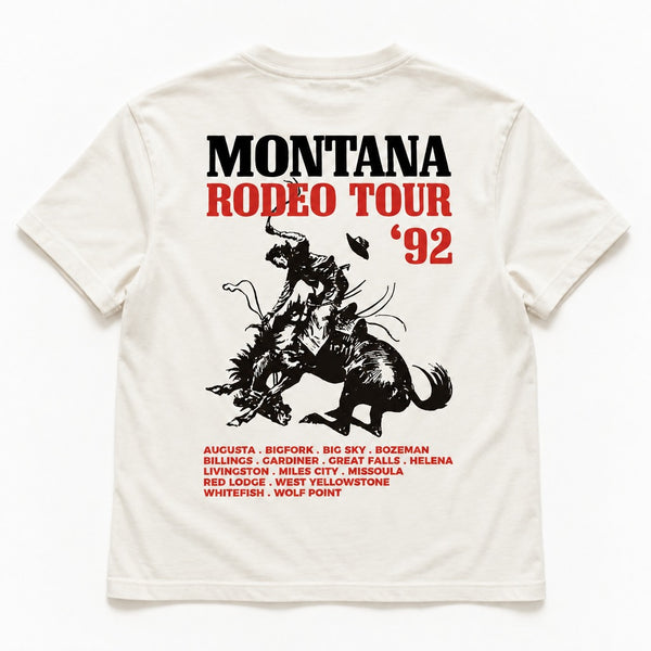 92 Tour HW Tee - Women's Vintage White - back flat lay
