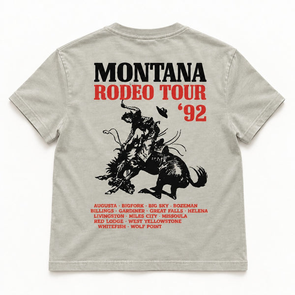92 Tour HW Tee - Women's Washed Thyme - back flat lay