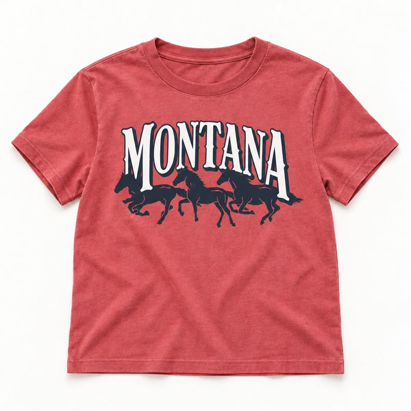 Herd Tee - Women's Vintage Red - front flat lay