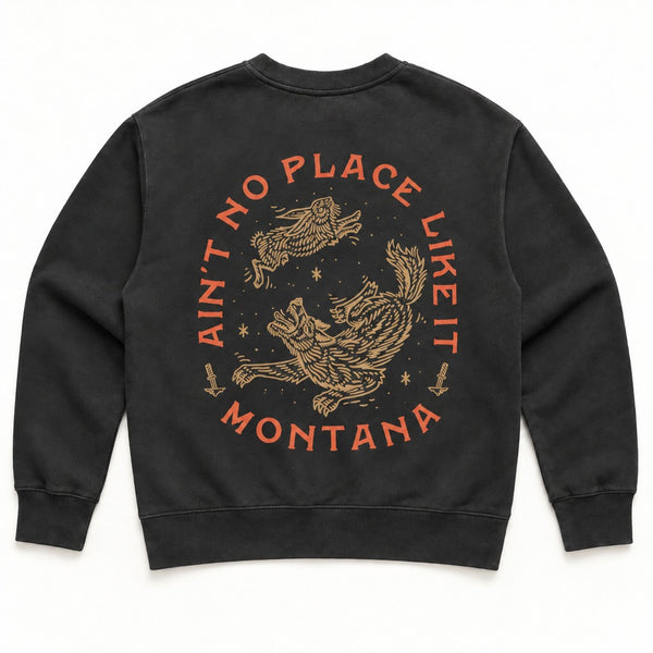 Howler Crew - Women's Pigment Black - back flat lay