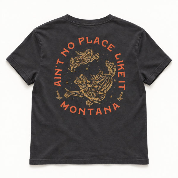 Howler Tee - Women's Dark Grey - back flat lay