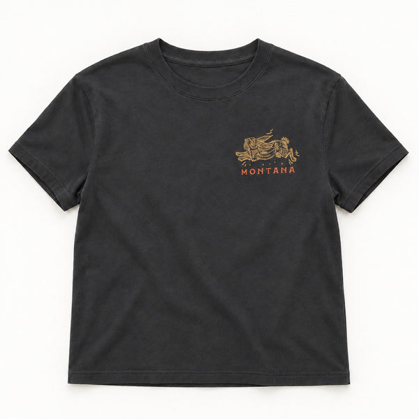 Howler Tee - Women's Dark Grey - front flat lay