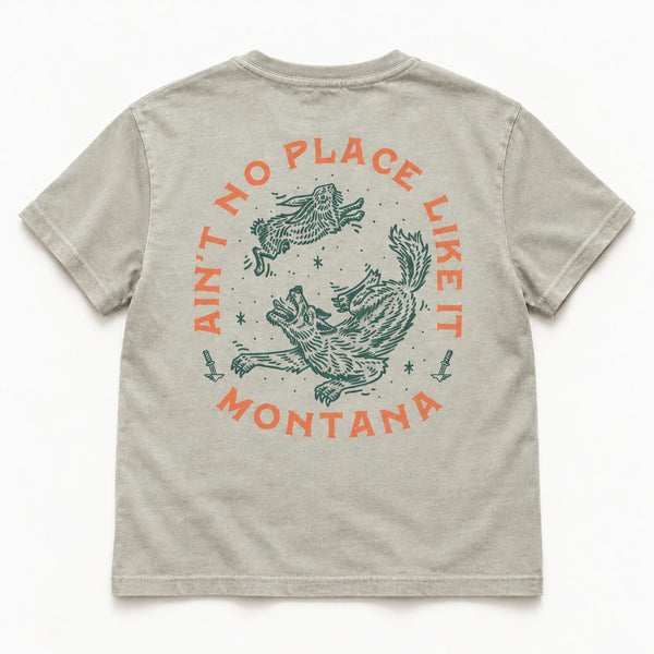 Howler Tee - Women's Washed Thyme - back flat lay