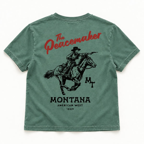 Peacemaker HW Tee - Women's Light Washed Pine - back flat lay