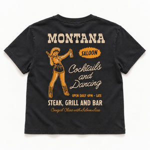 Saloon Tee - Women's Vintage Black - back flat lay