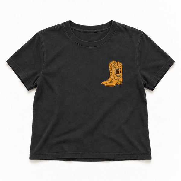 Saloon Tee - Women's Vintage Black - front flat lay