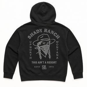 Shady Ranch Hoodie - Women's Pigment Black - back flat lay