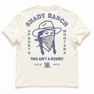 Shady Ranch Tee - Women's Vintage White - back flat lay