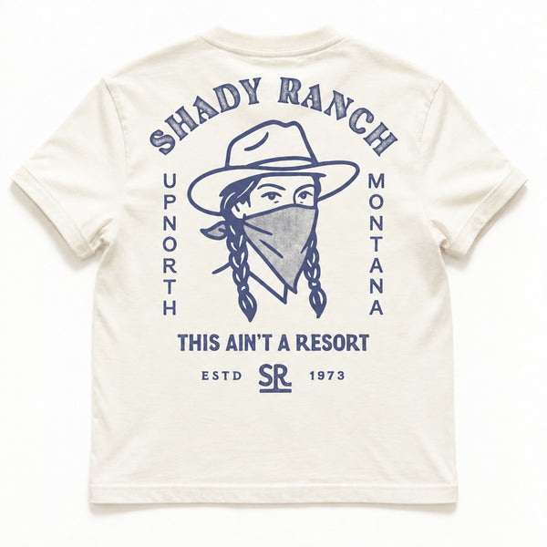 Shady Ranch Tee - Women's Vintage White - back flat lay