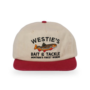 Westie's Cap - Bone/Cardinal - front