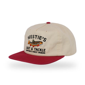 Westie's Cap - Bone/Cardinal - side
